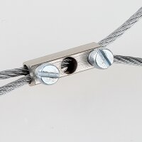 Lüsterklemmeneinsatz vernickelt mit Schrauben – 6x14 mm
