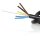 PVC-Schlauchleitung Lampenkabel 5-adrig 5x0,75 mm² schwarz mit integriertem Stahlseil - Meterware