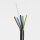 PVC-Schlauchleitung Lampenkabel 5-adrig 5x0,75 mm² schwarz mit integriertem Stahlseil - Meterware
