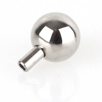 Messing Seilstopper mit 8 mm Auflagefläche, Kugel Ø 14 mm, vernickelt