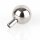 Messing Seilstopper mit 8 mm Auflagefläche, Kugel Ø 14 mm, vernickelt