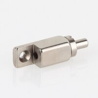 Messing Seilstopper 4-Kant 9x9x25 mm mit seitlicher...