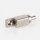 Messing Seilstopper 4-Kant 9x9x25 mm mit seitlicher Befestigungsbohrung 3 mm, vernickelt
