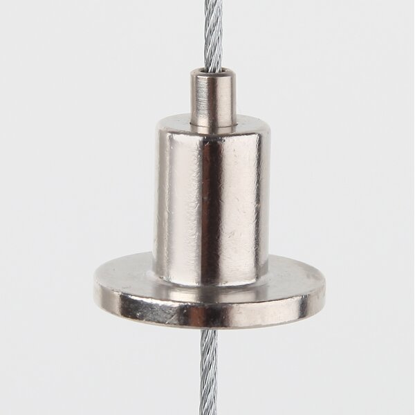 Messing Seilstopper ohne Gewinde mit 10,2 mm Aufnahmebohrung, vernickelt, Ø 20 mm