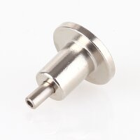 Messing Seilstopper ohne Gewinde mit 10,2 mm Aufnahmebohrung, vernickelt, Ø 20 mm