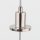 Messing Seilstopper ohne Gewinde mit 10,2 mm Aufnahmebohrung, vernickelt, Ø 20 mm