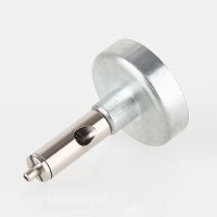 Messing Seilstopper mit seitlichem Ausgang und Magnethalter für Seil, vernickelt, Ø 25 mm
