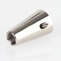 Messing Deckenhalter konisch mit seitlichem Ausgang 4 mm, vernickelt, Ø 20 mm