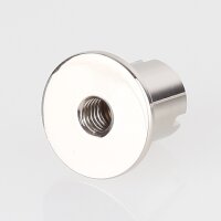 M6 Befestigungsgewinde Messing Deckenhalter für 3-fach Abhängung, vernickelt, Ø 20 mm