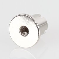 M6 Befestigungsgewinde Messing Deckenhalter für 4-fach Abhängung, vernickelt, Ø 20 mm