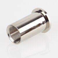 M13x1 Innengewinde Messing Deckenhalter zylindrisch mit seitlichem Schlitz 3,2 mm, vernickelt, Ø 20 mm