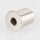 M13x1 Innengewinde Messing Deckenhalter zylindrisch mit 6,2 mm Befestigungsbohrung, vernickelt, Ø 16 mm
