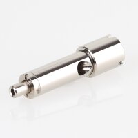 Messing Seilstopper mit seitlichem Ausgang und 3-fach Seilaufhängung, vernickelt, Ø 13 mm