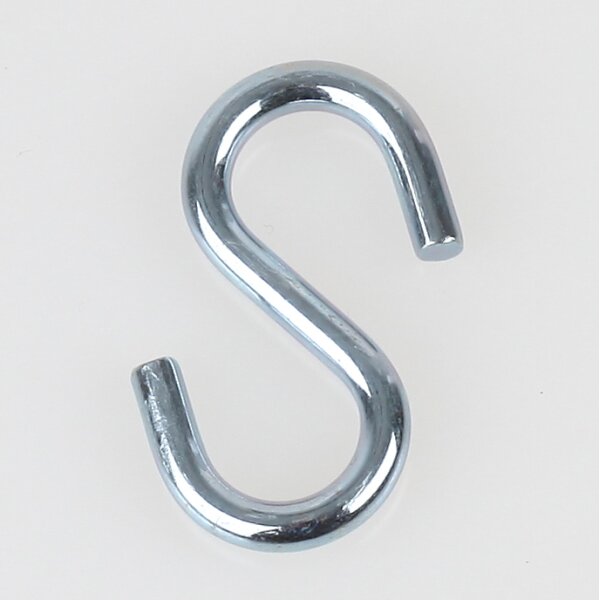 S-Haken 40x11 mm Stahl verzinkt für Kettenaufhängung