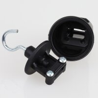 PVC Endstück mit Haken schwarz für Illu-Flachkabel