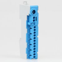 Nullleiter-Klemme Verteilerklemme Blau N14-S 12-polig...