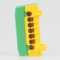 Schutzleiter-Klemme Verteilerklemme Grün 7-polig...