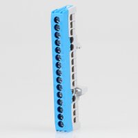 Neutralleiter-Klemme Verteilerklemme Blau 15-polig...
