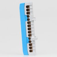 Neutralleiter-Klemme Verteilerklemme Blau 15-polig...