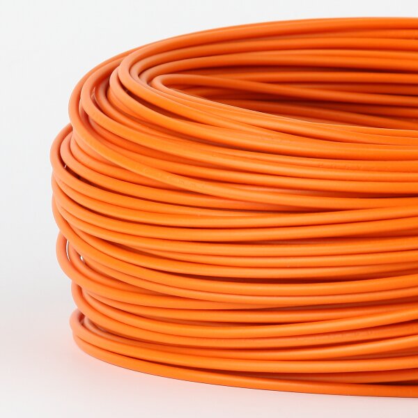 100 Meter PVC Aderleitung 1x0,75 mm² H05V-K orange (NYA-F)  flexibel