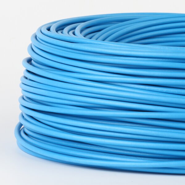 100 Meter PVC Aderleitung 1x1,5 mm² H07V-K blau (NYA-F)  flexibel