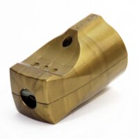 Schutzkontakt-Kupplung gold – 250V/16A – mit Schraubkontakten und Zugentlastung