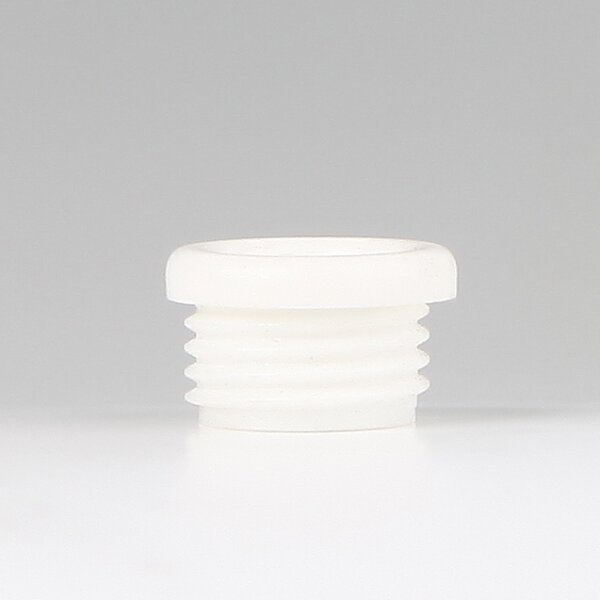 Isolierungs-Gewindenippel M10x1 | Kunststoff weiß | 12 x 7 mm | Durchgang 6,8 mm