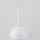 Lampen Baldachin Metall weiß lackiert 80x39 mm Kugelform mit Pendelrohr und Leuchtenaufhänger