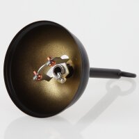 Lampen Baldachin Metall schwarz lackiert 80x39 mm...