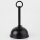 Lampen Baldachin Metall schwarz lackiert 80x39 mm Kugelform mit Pendelrohr und Leuchtenaufhänger