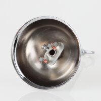 Lampen Baldachin Metall verchromt 80x39 mm Kugelform mit...