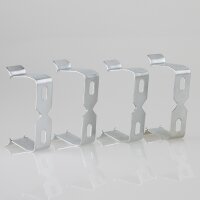 Tischsteckdosen Metall Halteklammer-Set 4 Stück Breite ab 45 mm