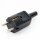 Schutzkontakt-Stecker schwarz mit Knickschutztülle – 250V/16A – aus schlagfestem Thermoplast, Kaiser