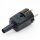 Schutzkontakt-Stecker schwarz mit Knickschutztülle – 250V/16A – aus schlagfestem Thermoplast, Kaiser