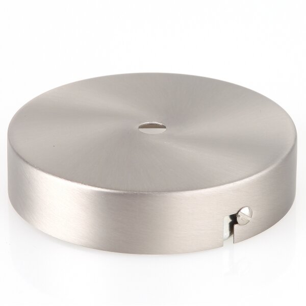 Lampen Metall Baldachin 110x28mm edelstahloptik für 1 Lampenpendel ohne Zugentlaster