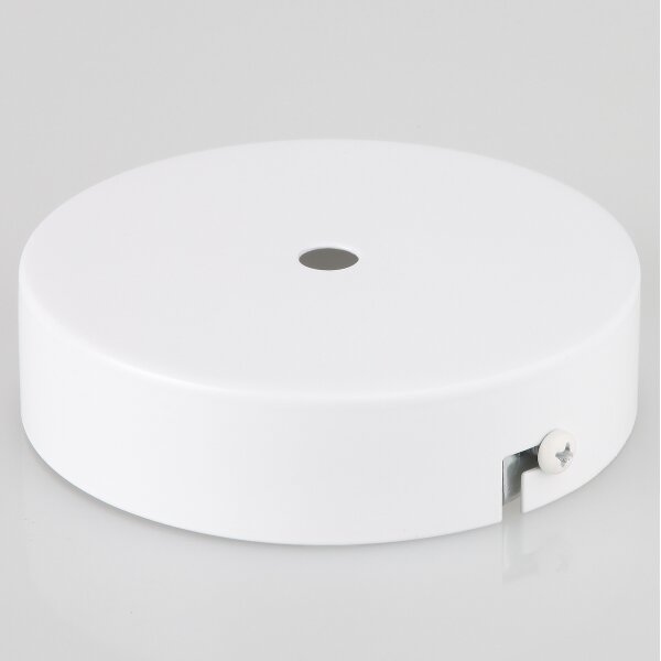 Lampen Metall Baldachin 110x28mm weiß für 1 Lampenpendel ohne Zugentlaster