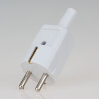 Schutzkontakt-Stecker grau mit Knickschutztülle – 250V/16A – aus schlagfestem Thermoplast, Kaiser