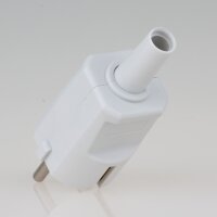 Schutzkontakt-Stecker grau mit Knickschutztülle – 250V/16A – aus schlagfestem Thermoplast, Kaiser