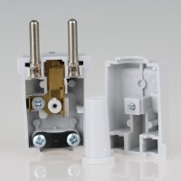 Schutzkontakt-Stecker grau mit Knickschutztülle – 250V/16A – aus schlagfestem Thermoplast, Kaiser