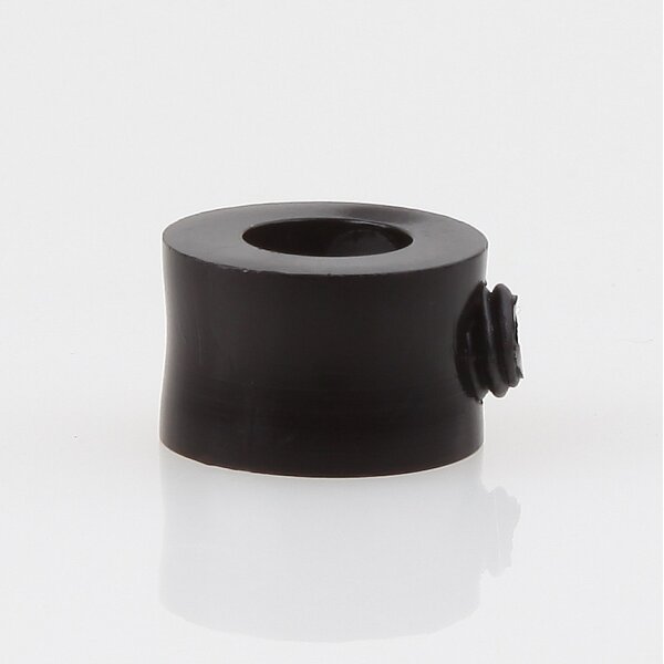 Lampen Stellring Kunststoff schwarz – 13x11 mm, 6,5 mm Durchgang mit Madenschraube
