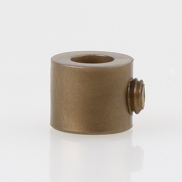 Lampen Stellring Kunststoff gold – 13x11 mm, 6,5 mm Durchgang mit Madenschraube
