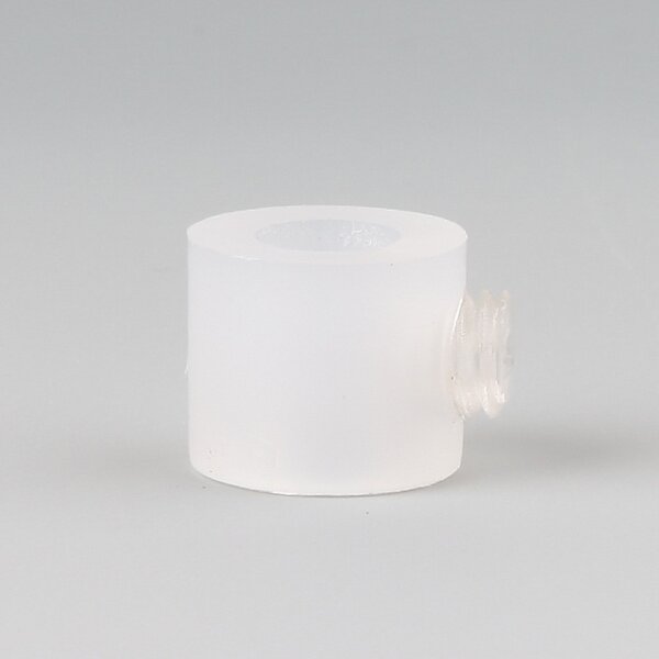 Lampen Stellring Kunststoff transparent – 13x11 mm, 6,5 mm Durchgang mit Madenschraube
