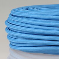 Textilkabel Stoffkabel himmelblau 3-adrig 3x0,75...