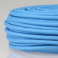 Textilkabel Stoffkabel himmelblau 3-adrig 3x0,75...
