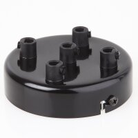 Lampen  Zier-Baldachin Metall schwarz 100x25 mm für...