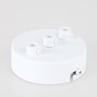 Lampen Zier-Baldachin Metall weiß Ø 80 mm...