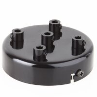Lampen Zier-Baldachin Metall schwarz 100x25 mm für 5...