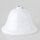 Lampen Baldachin – Metall weiß, Flämische Tulpenform Ø 90 mm × H 61 mm, für 10er Pendelrohr