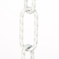 Lampen Metall-Kette 3,8 mm gedreht 20x47 | Weiß...