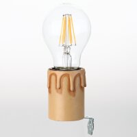 E27 Kunststoff Fassung schwarz ohne Außengewinde M10x1 IG 250V/4A mit Metallwinkel